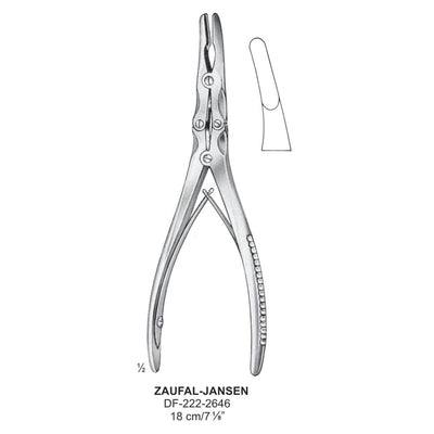 Zaufal-Jansen Bone Rongeurs Curved 18cm  (DF-222-2646) by Dr. Frigz