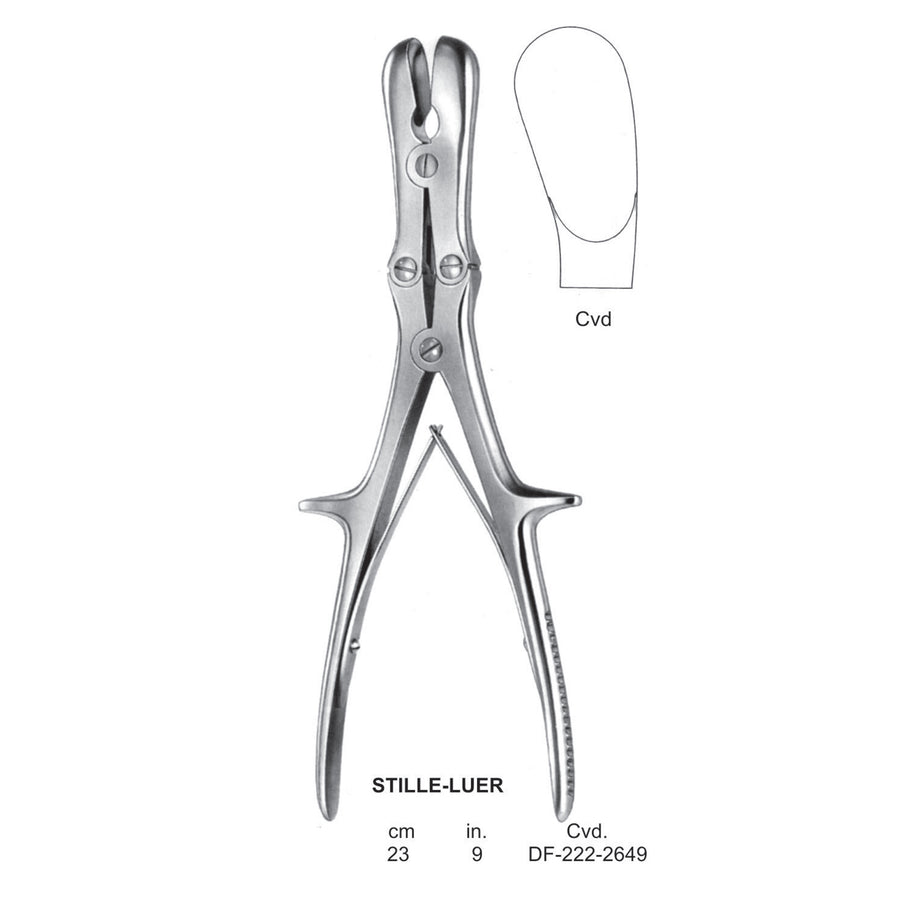 Stille-Luer Bone Rongeurs , 23cm , Curved (DF-222-2649) by Dr. Frigz
