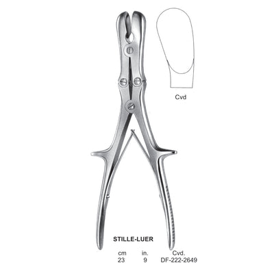 Stille-Luer Bone Rongeurs , 23cm , Curved (DF-222-2649)
