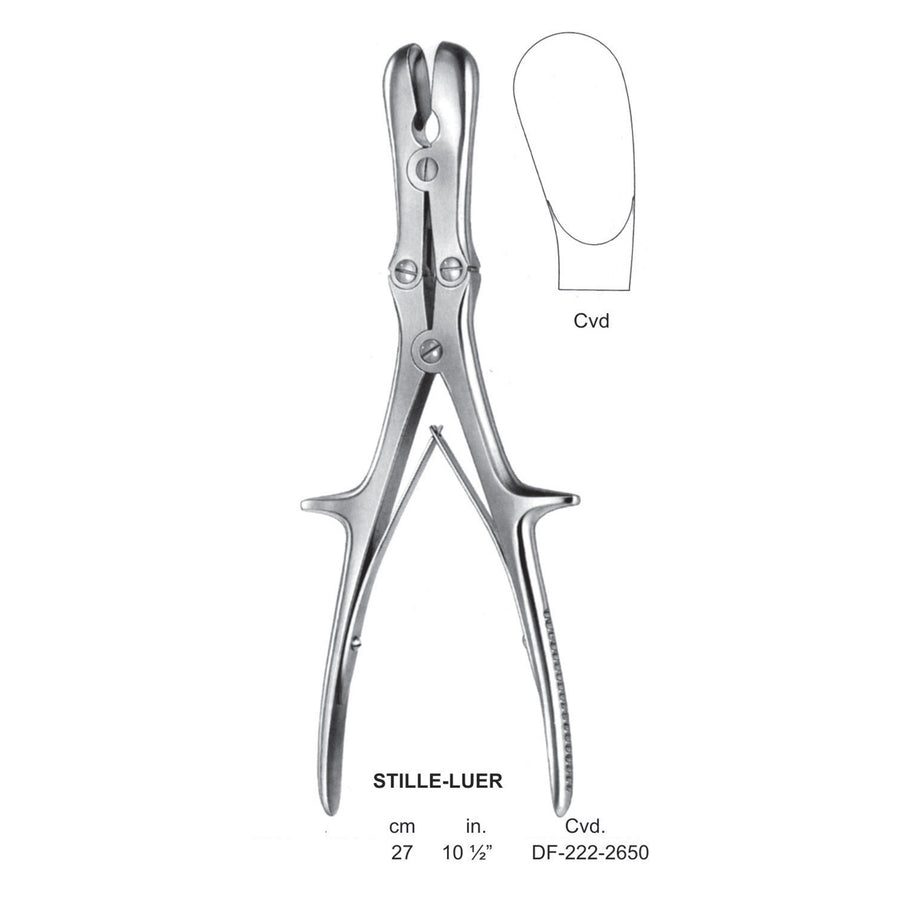 Stille-Luer Bone Rongeurs , 27cm , Curved (DF-222-2650) by Dr. Frigz