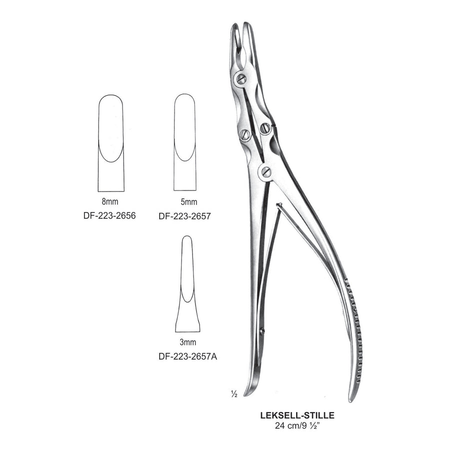 Leksell Stille Bone Rongeurs   3mm , 24cm  (DF-223-2657A) by Dr. Frigz