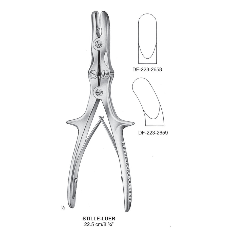 Stille-Luer Bone Rongeurs  Straight 22.5cm  (DF-223-2658) by Dr. Frigz