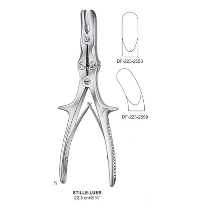 Stille-Luer Bone Rongeurs  Straight 22.5cm  (DF-223-2658)