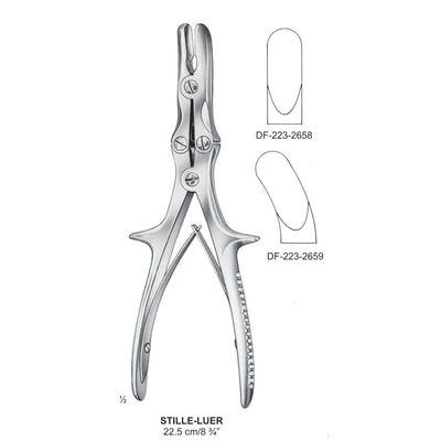 Stille-Luer Bone Rongeurs  Curved 22.5cm  (DF-223-2659)