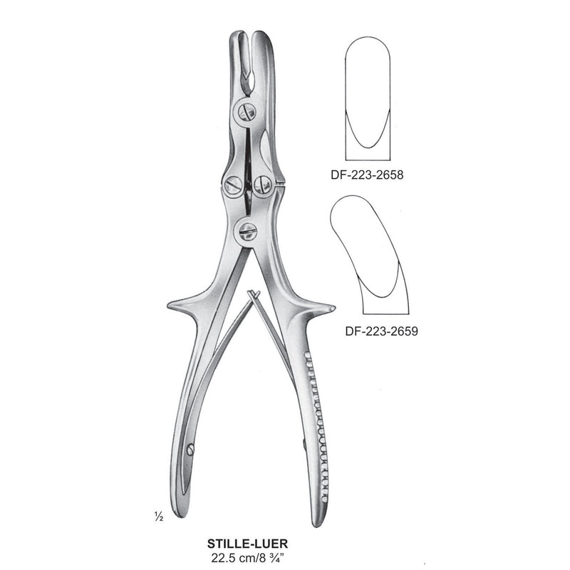 Stille-Luer Bone Rongeurs  Curved 22.5cm  (DF-223-2659) by Dr. Frigz