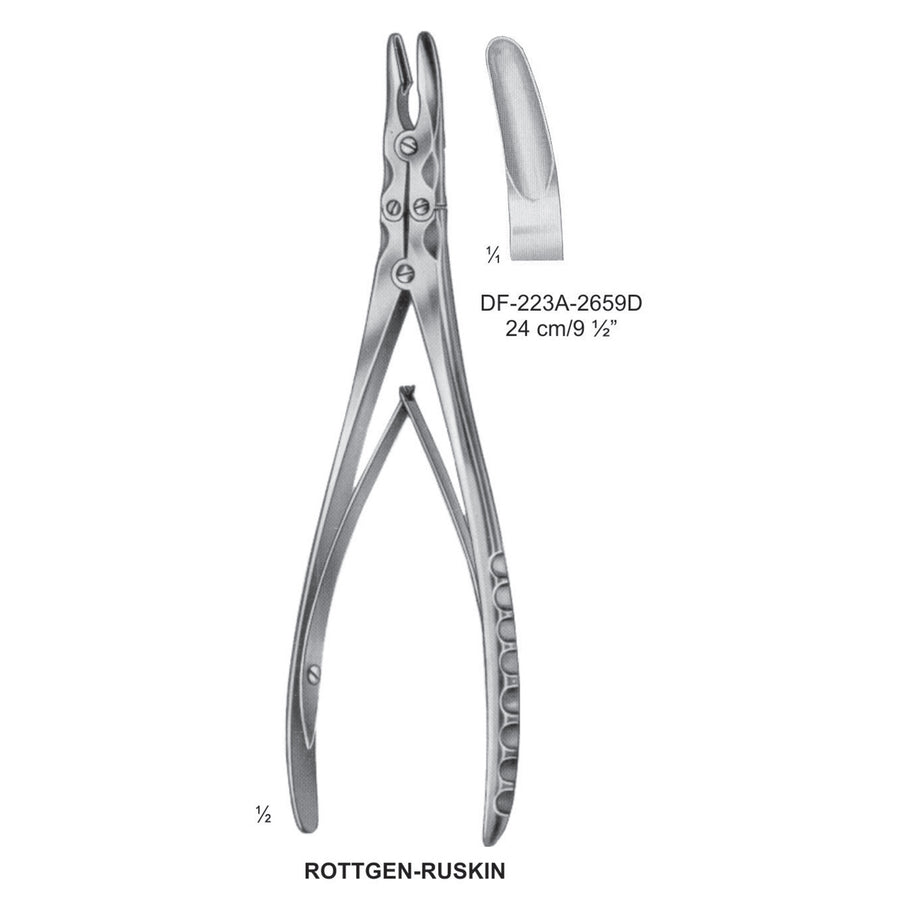 Rottgen-Ruskin Bone Rongeurs 24cm (DF-223A-2659D) by Dr. Frigz