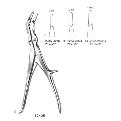 Echlin Bone Rongeurs 23Cm, 2mm (DF-223A-2659E)