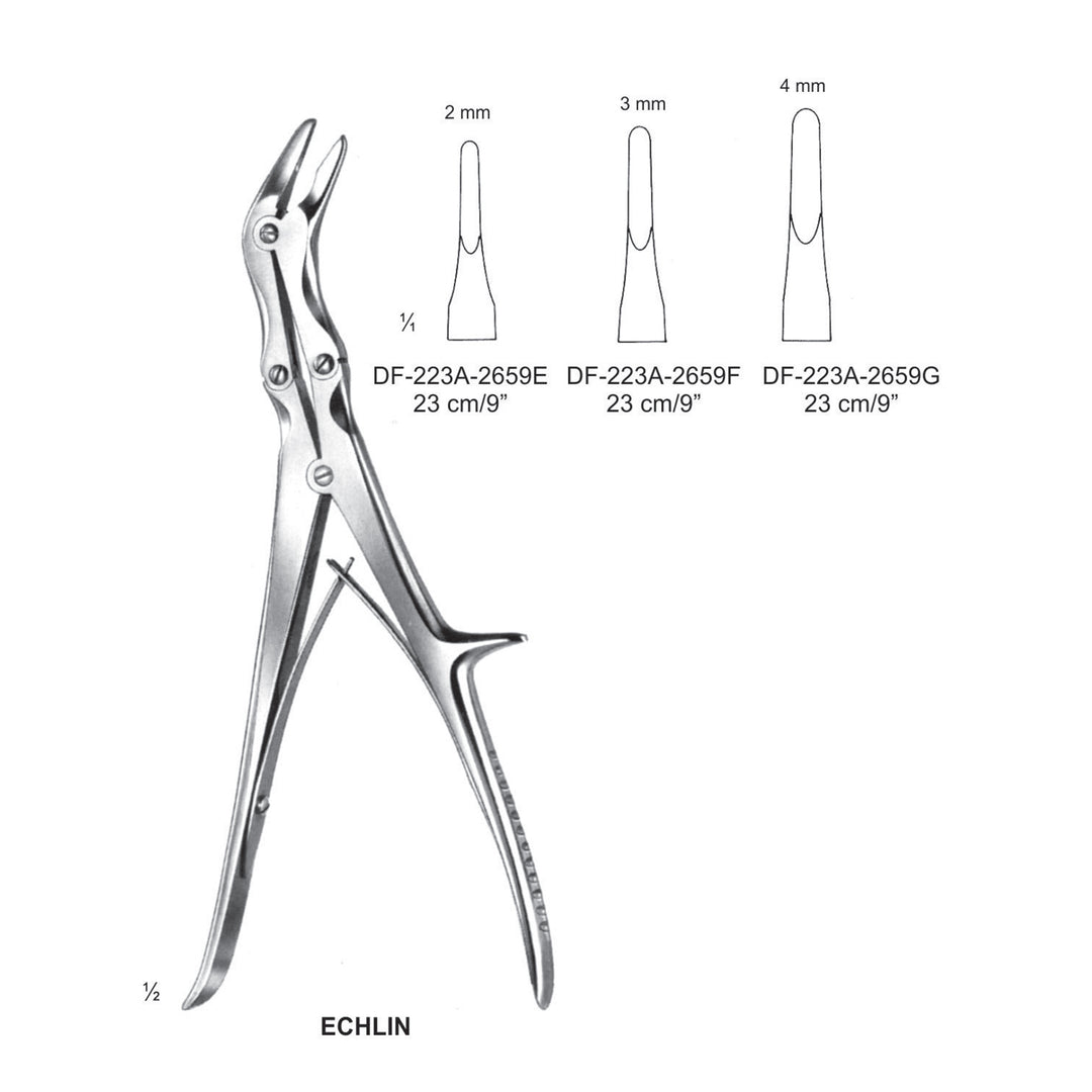 Echlin Bone Rongeurs 23Cm, 4mm (DF-223A-2659G) by Dr. Frigz