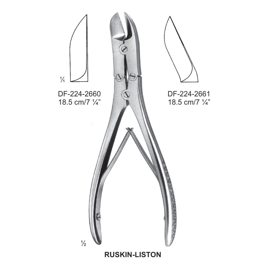 Ruskin-Liston Bone Cutting  Straight 18.5cm  (DF-224-2660) by Dr. Frigz