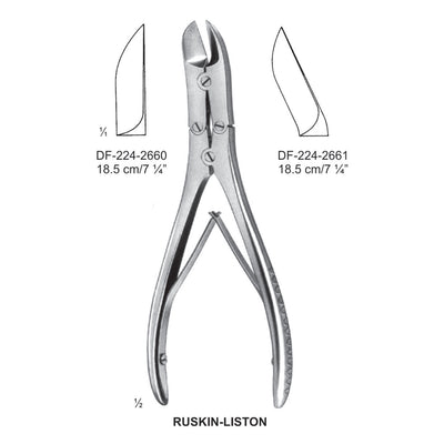 Ruskin-Liston Bone Cutting  Curved 18.5cm  (DF-224-2661)