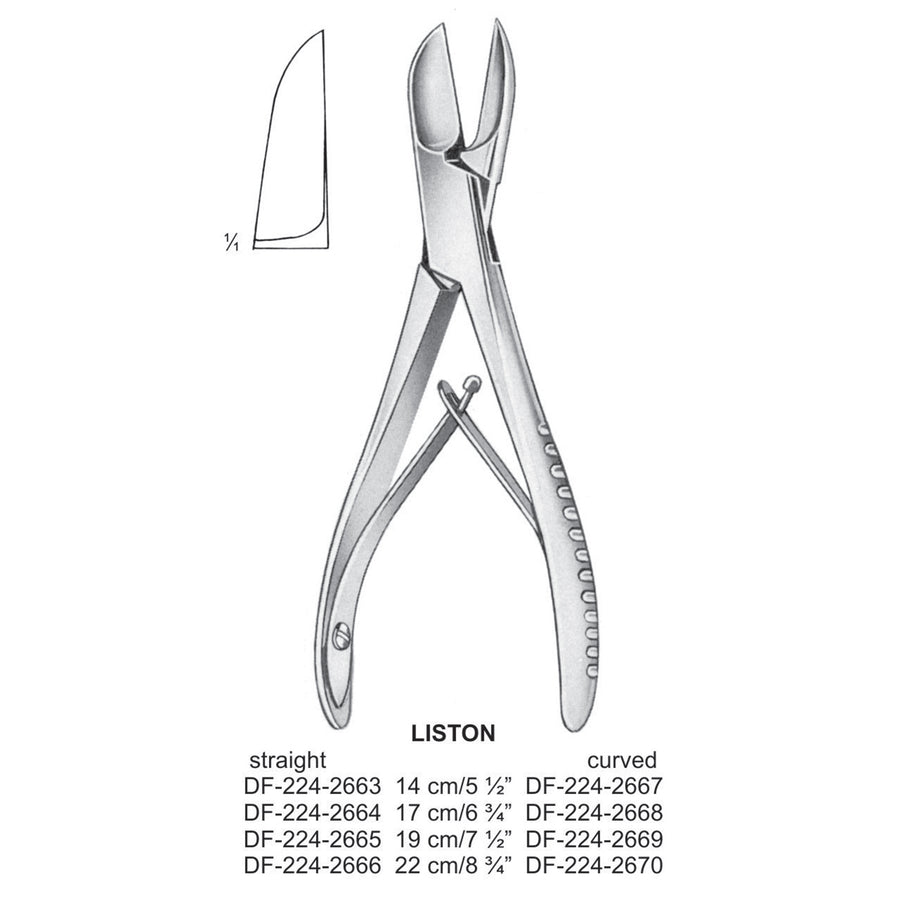Liston Bone Cutting  Curved 14cm  (DF-224-2667) by Dr. Frigz