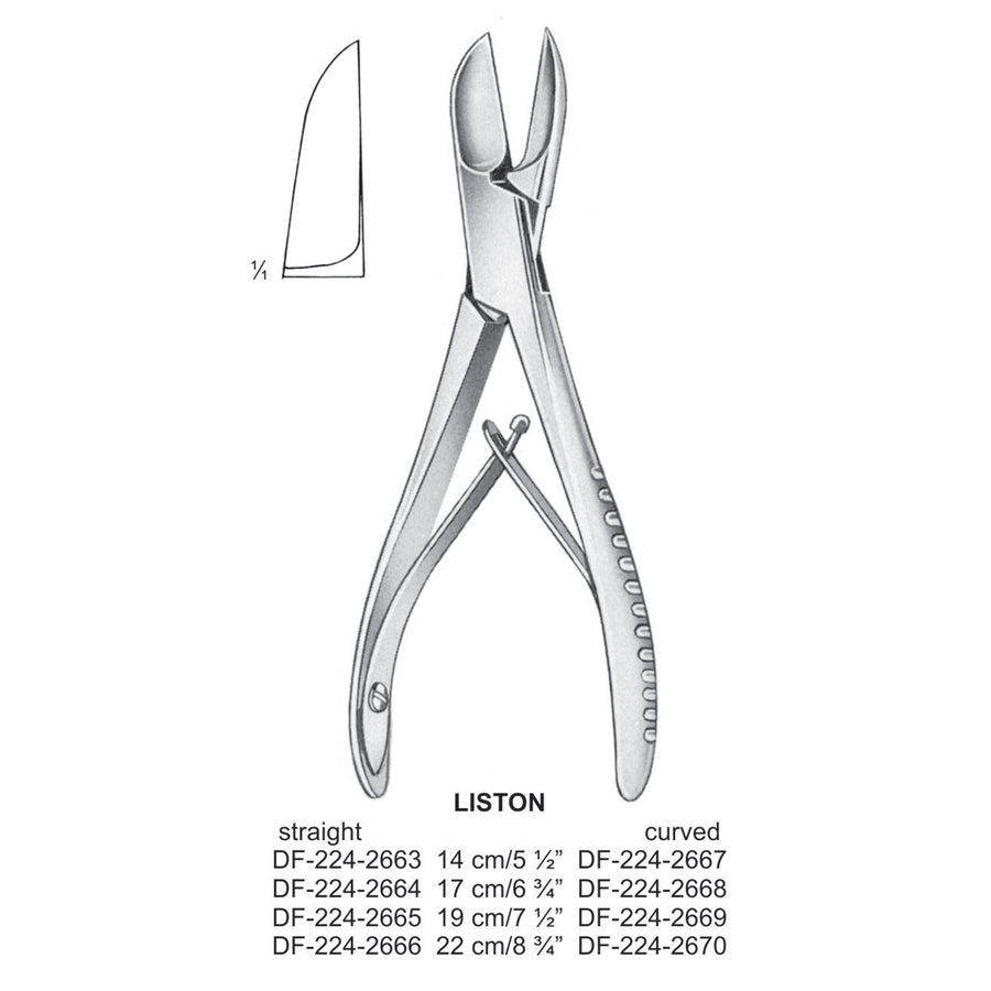 Liston Bone Cutting  Curved 17cm  (DF-224-2668) by Dr. Frigz