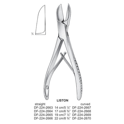 Liston Bone Cutting  Curved 17cm  (DF-224-2668) by Dr. Frigz