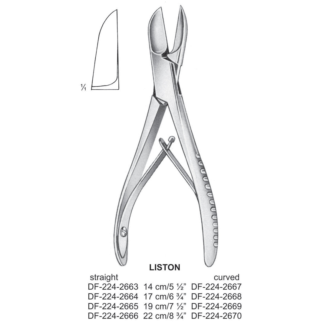 Liston Bone Cutting  Curved 22cm  (DF-224-2670) by Dr. Frigz
