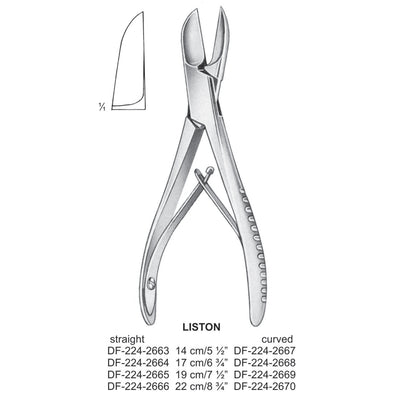 Liston Bone Cutting  Curved 22cm  (DF-224-2670)