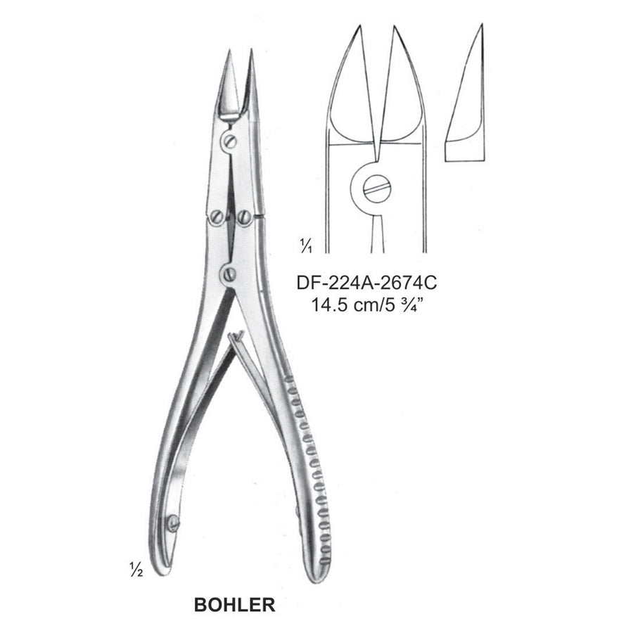 Bohler Bone Cutting Forceps 14.5cm (DF-224A-2674C) by Dr. Frigz