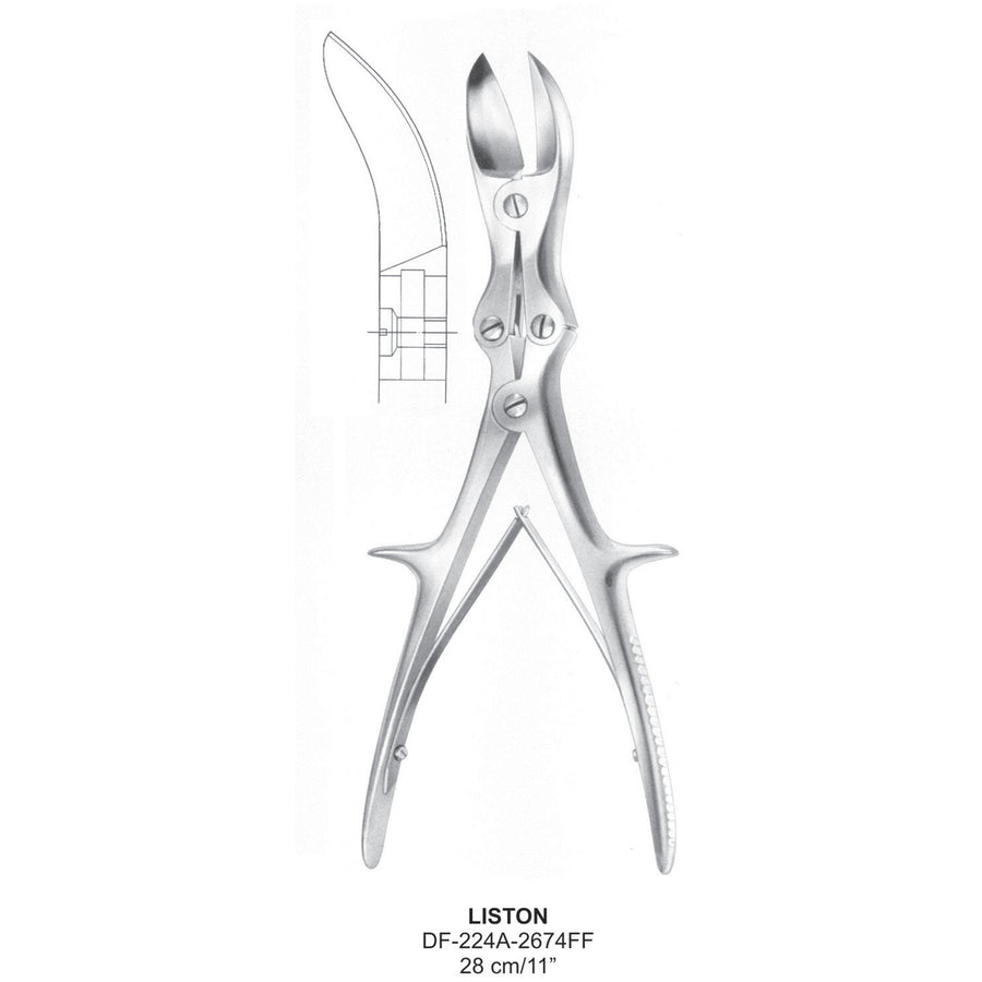 Liston Bone Cutting Forceps 28cm , Angled (DF-224A-2674Ff) by Dr. Frigz