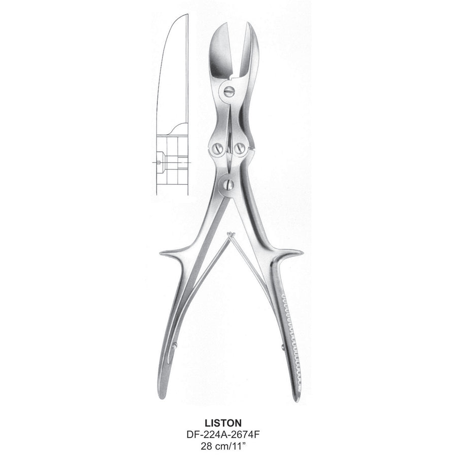 Liston Bone Cutting Forceps 28cm , Straight (DF-224A-2674F) by Dr. Frigz