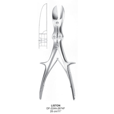 Liston Bone Cutting Forceps 28cm , Straight (DF-224A-2674F)