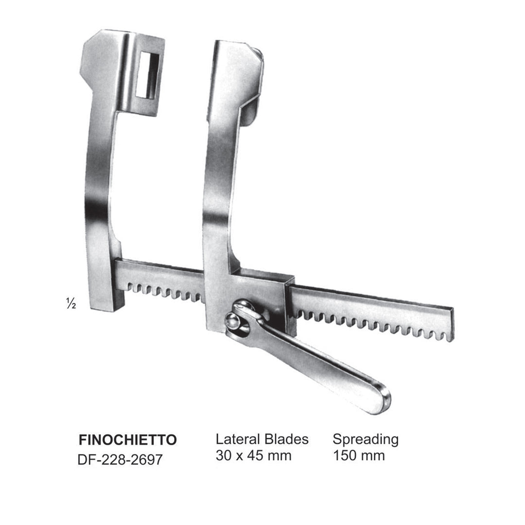 Finochietto Rib Spreaders, Width 30X45X150mm (DF-228-2697) by Dr. Frigz