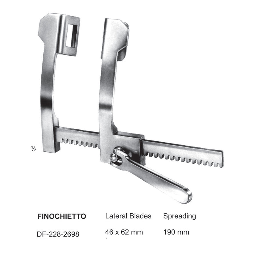 Finochietto Rib Spreaders, Width 45X62X190mm (DF-228-2698) by Dr. Frigz