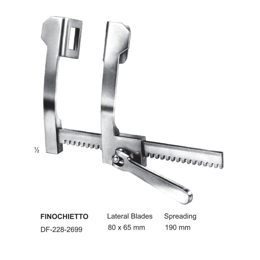 Finochietto Rib Spreaders, Width 80X65X190mm (DF-228-2699) by Dr. Frigz