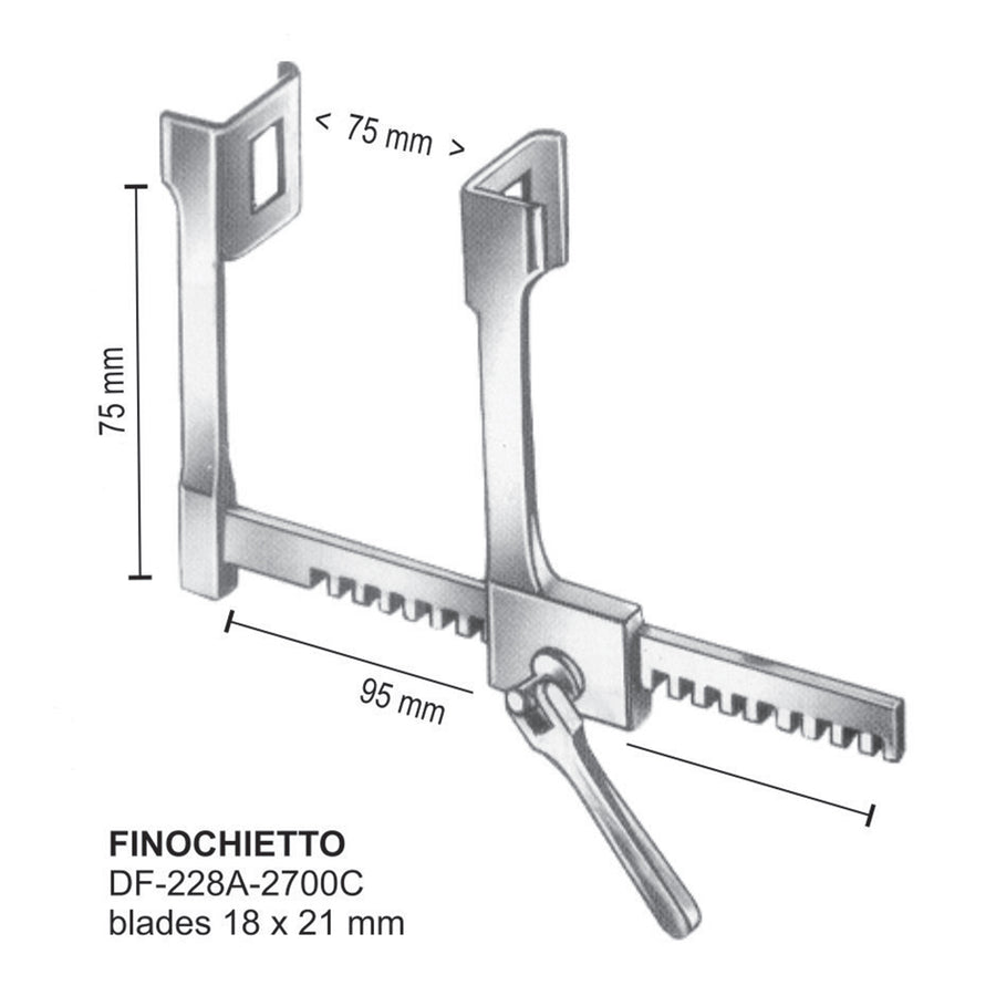 Finochietto Lateral Blade 18X21mm ,  (DF-228A-2700C) by Dr. Frigz