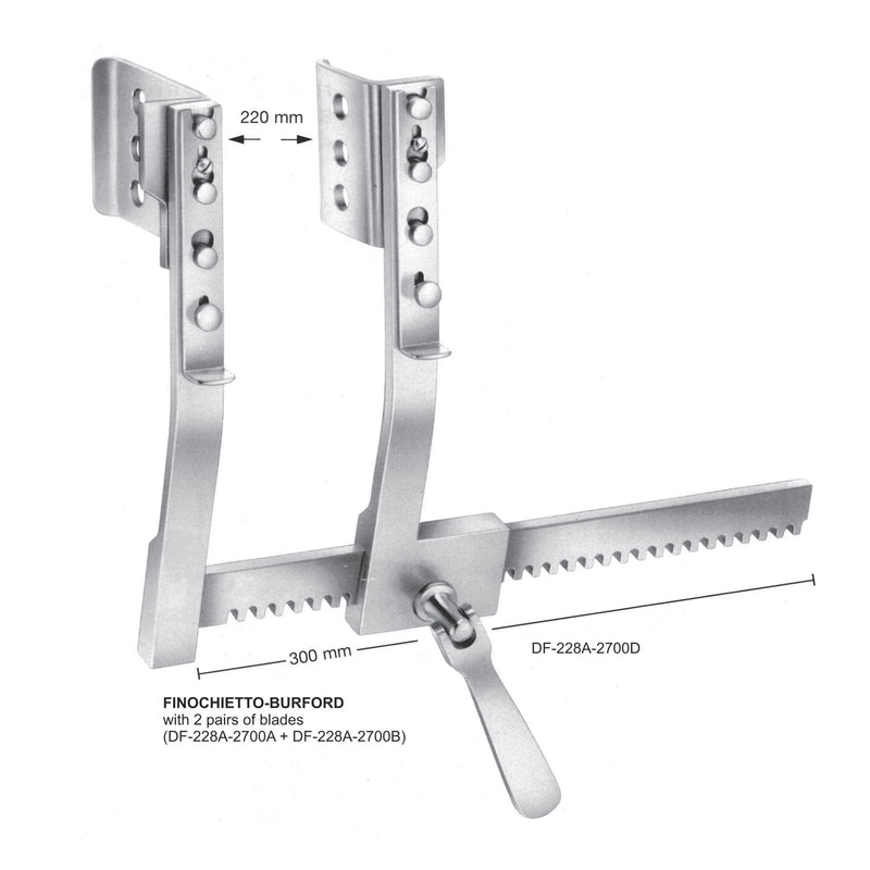 Finochietto -Burford Complete With 2 Pair Of Blades 220X300mm (DF-228A-2700D) by Dr. Frigz