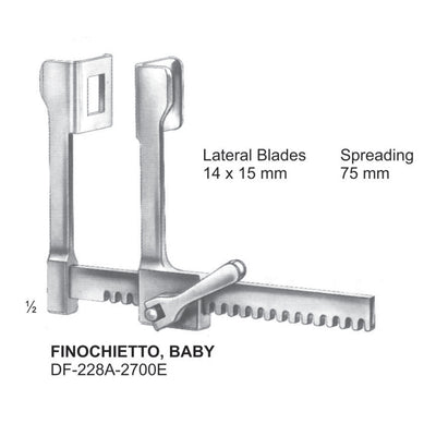 Finochietto -Baby, Lateral 14X15, Spread 75mm (DF-228A-2700E) by Dr. Frigz