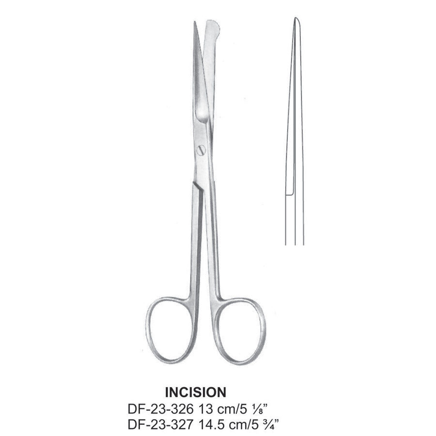 Incision Operating Scissor, 13cm  (DF-23-326) by Dr. Frigz