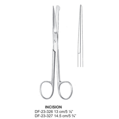 Incision Operating Scissor, 13cm  (DF-23-326)