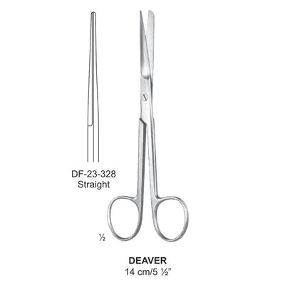 Deaver Operating Scissor, Straight, Sharp-Blunt, 14cm  (DF-23-328)