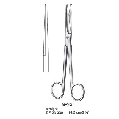 Mayo Operating Scissor, Straight, Blunt-Blunt, 14.5cm  (DF-23-330)