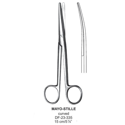 Mayo-Stille Operating Scissor, Curved, Blunt-Blunt, 15cm  (DF-23-335) by Dr. Frigz