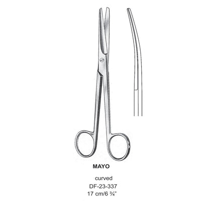 Mayo Operating Scissor, Curved, Blunt-Blunt, 17cm  (DF-23-337)