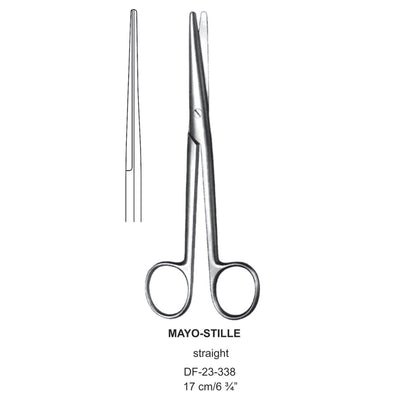 Mayo-Stille Operating Scissor, Straight, Blunt-Blunt, 17cm  (DF-23-338)