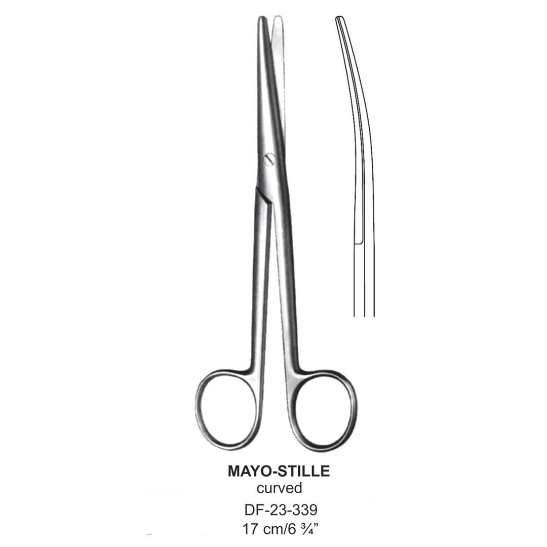 Mayo-Stille Operating Scissor, Curved, Blunt-Blunt, 17cm  (DF-23-339) by Dr. Frigz