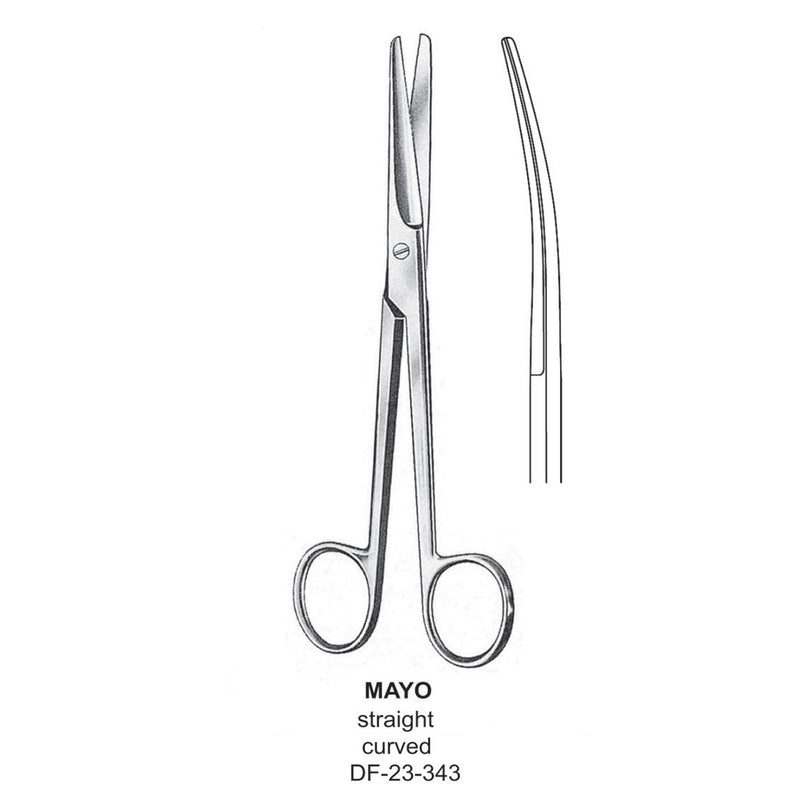 Mayo Operating Scissor, Curved,17cm  (DF-23-343) by Dr. Frigz