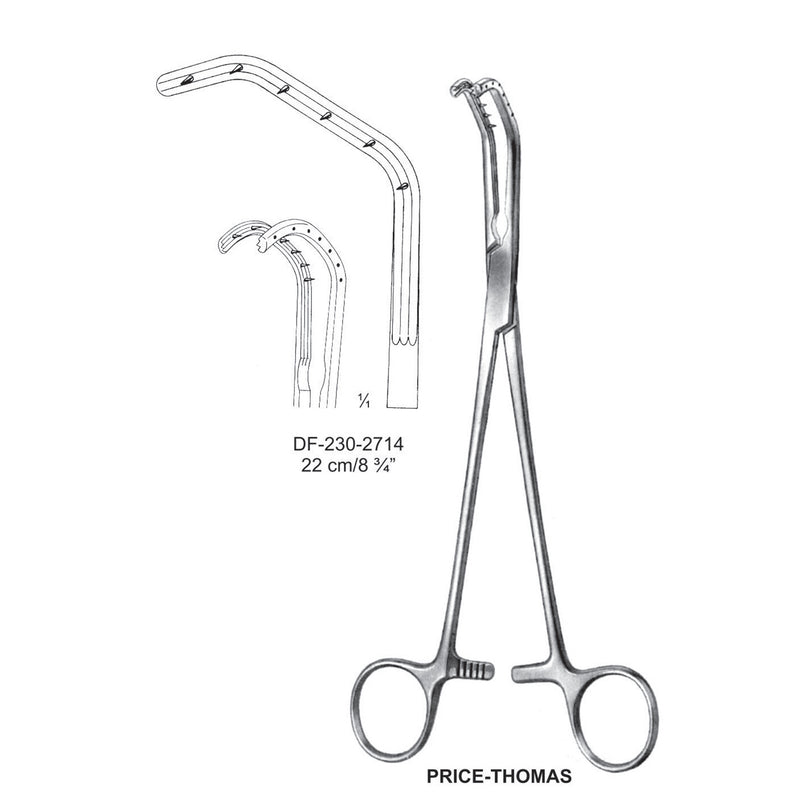Price-Thomas Bronchus Clamps, 22cm  (DF-230-2714) by Dr. Frigz