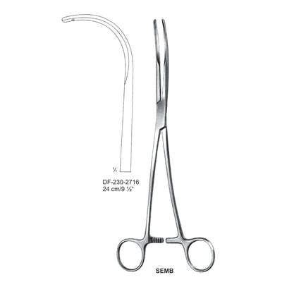Semb Bronchus Clamps, 24Cm, Curved (DF-230-2716) by Dr. Frigz