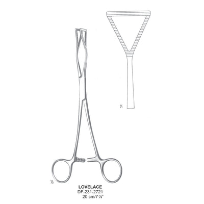 Lovelace Lung Grasping Forceps, Straight, 20cm  (DF-231-2721)