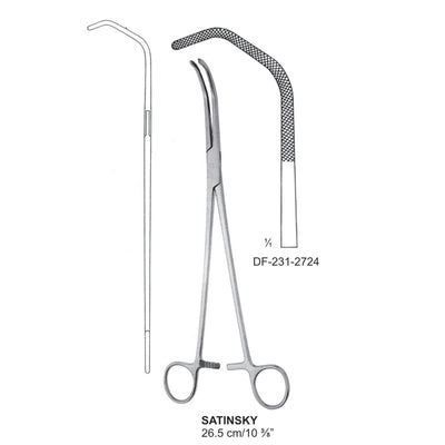 Satinsky Blood Vessel Clamps, Straight Legs, 26.5cm  (DF-231-2724) by Dr. Frigz
