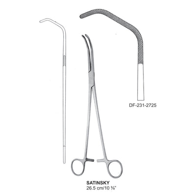 Satinsky Blood Vessel Clamps, Straight Legs, 26.5cm  (DF-231-2725)