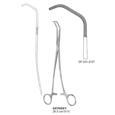 Satinsky Blood Vessel Clamps, Curved Legs, 26.5cm  (DF-231-2727)