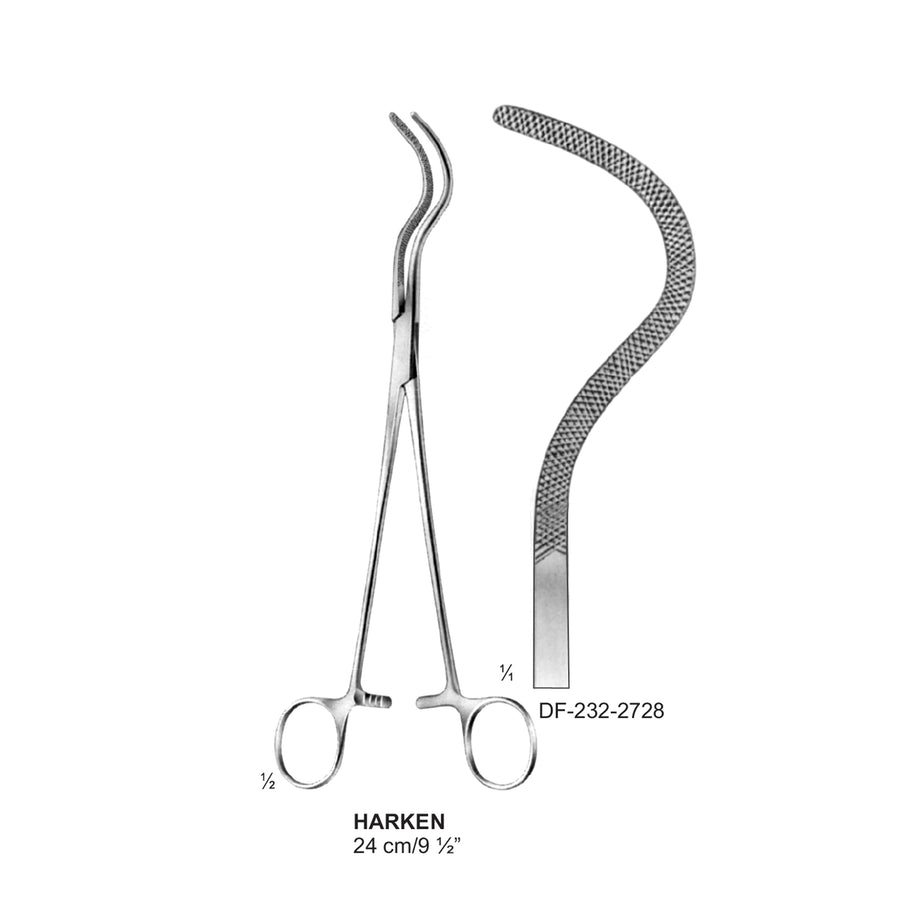 Harken Blood Vessel Clamps, 24cm  (DF-232-2728) by Dr. Frigz