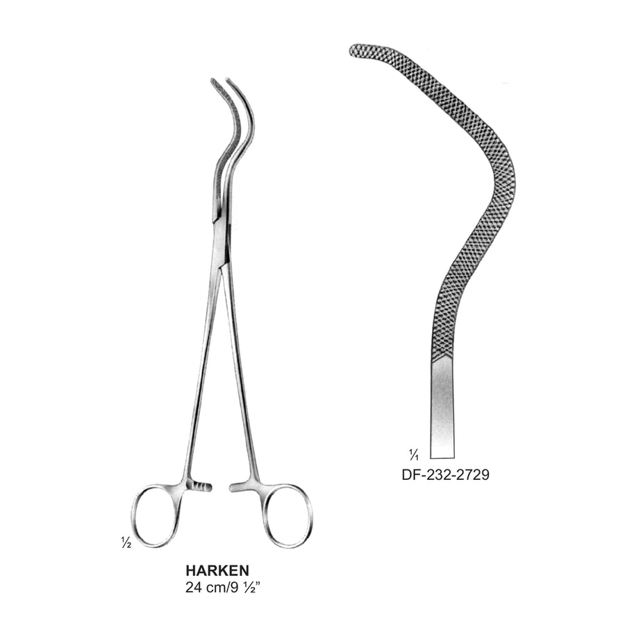 Harken Blood Vessel Clamps, 24cm  (DF-232-2729) by Dr. Frigz