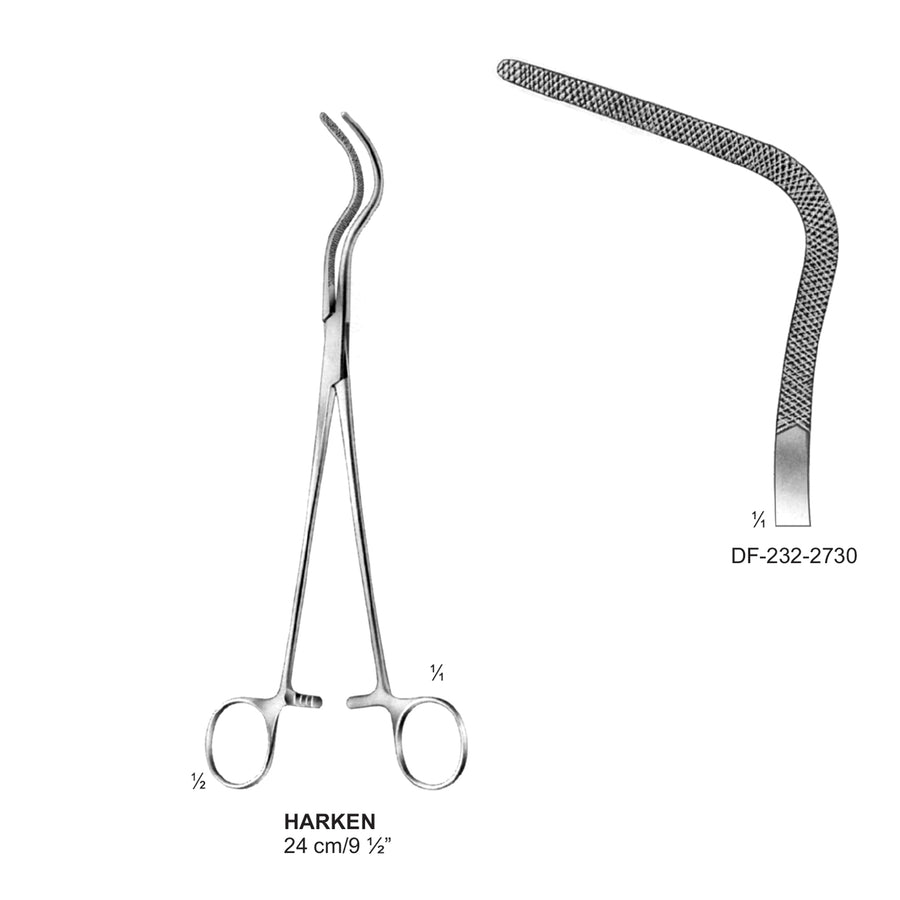 Harken Blood Vessel Clamps, 24cm  (DF-232-2730) by Dr. Frigz