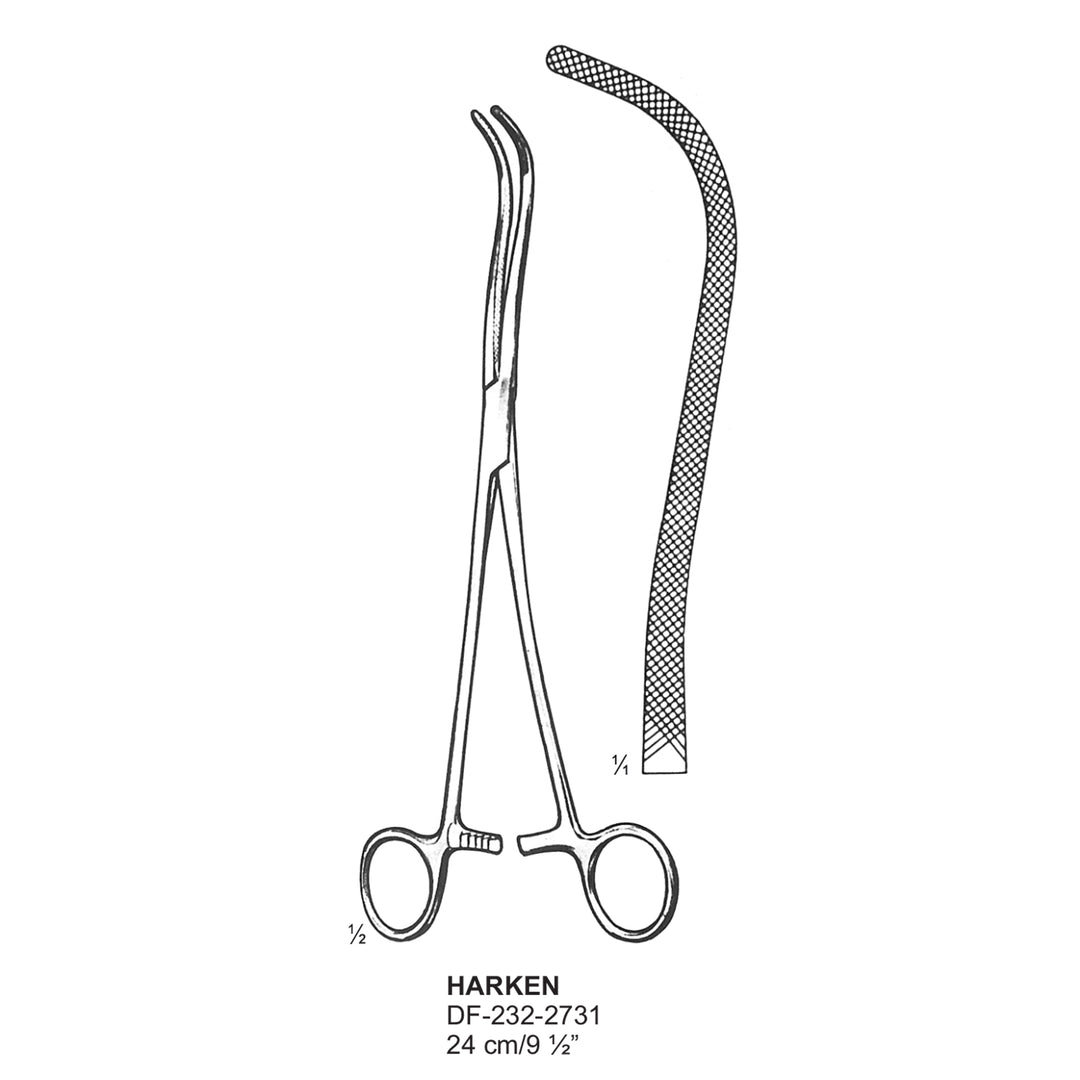 Harken Blood Vessel Clamps, 24cm  (DF-232-2731) by Dr. Frigz