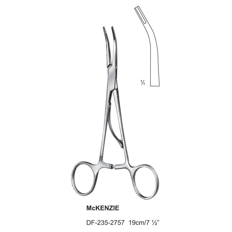 Mckenzie Clip Applying Forceps, 19cm  (DF-235-2757) by Dr. Frigz