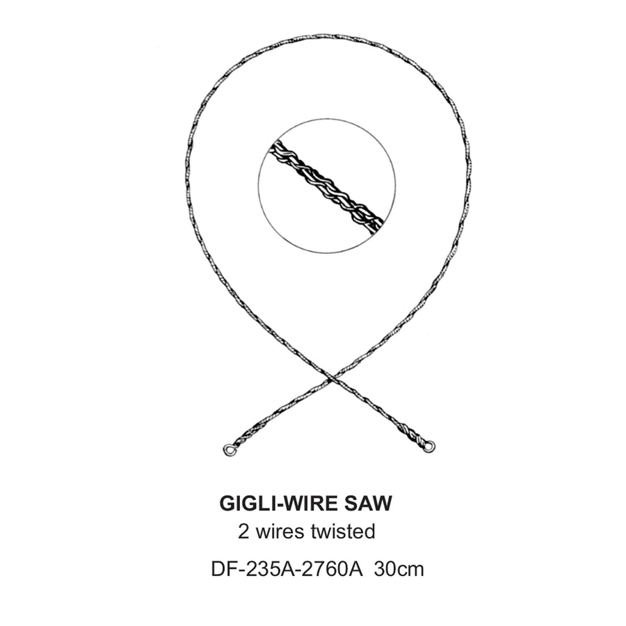 Gigli-Wire Saw, 2 Wire Twisted, 30cm  (DF-235A-2760A) by Dr. Frigz